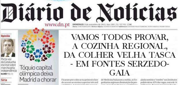 VAMOS TODOS PROVAR, A COZINHA REGIONAL, DA COLHER VELHA TASCA - EM FONTES SERZEDO- GAIA