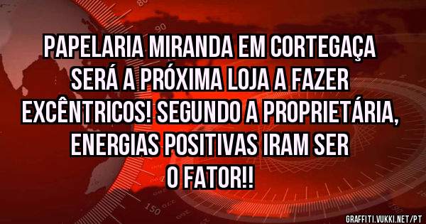 PAPELARIA MIRANDA em Cortegaça será a próxima loja a fazer excêntricos! Segundo a proprietária,  energias positivas iram ser o fator!! 