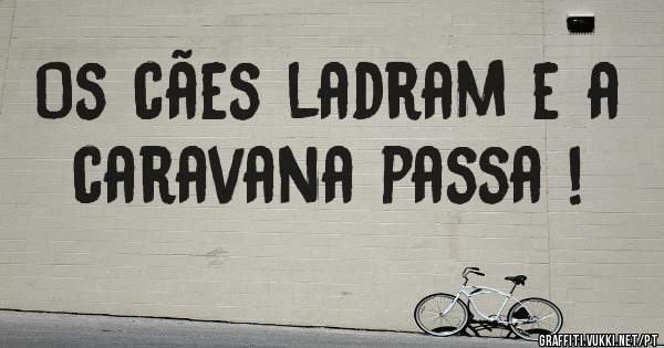 Os cães ladram e a caravana passa ! 