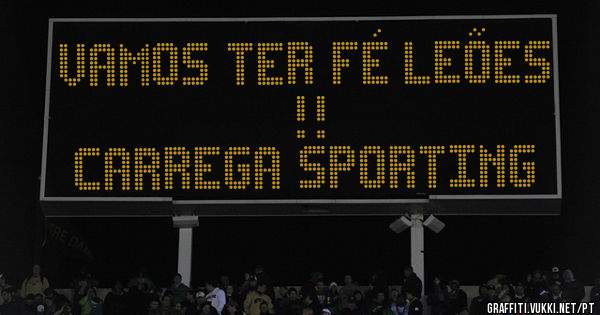 Vamos ter fé leões !!
Carrega Sporting 
