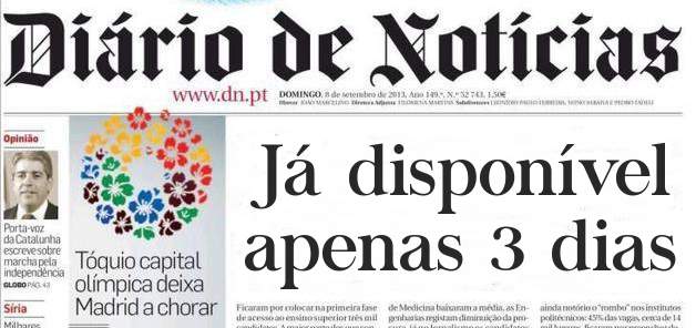 Já disponível apenas 3 dias 