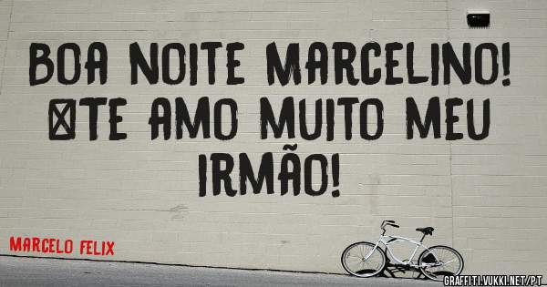 Boa noite Marcelino!
#Te amo muito meu irmão!