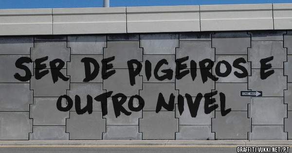 Ser de pigeiros e outro nivel