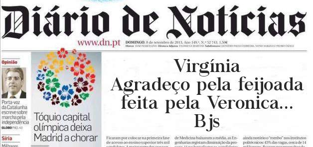 Virgínia
Agradeço pela feijoada feita pela Veronica... Bjs