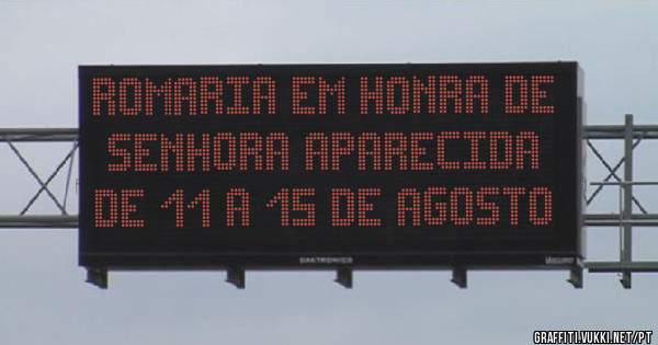ROMARIA EM HONRA DE SENHORA APARECIDA DE 11 A 15 DE AGOSTO 