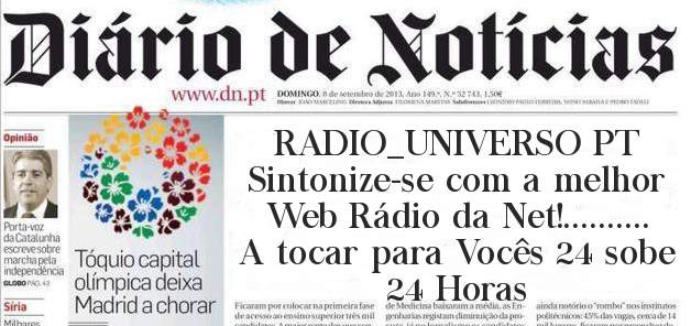 RADIO_UNIVERSO PT 
Sintonize-se com a melhor Web Rádio da Net!..........
A tocar para Vocês 24 sobe 24 Horas