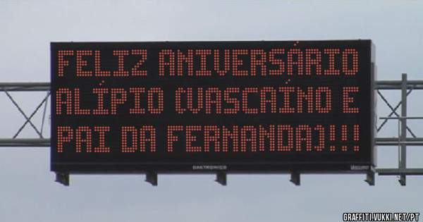 
Feliz Aniversário Alípio (Vascaíno e pai da Fernanda)!!!
