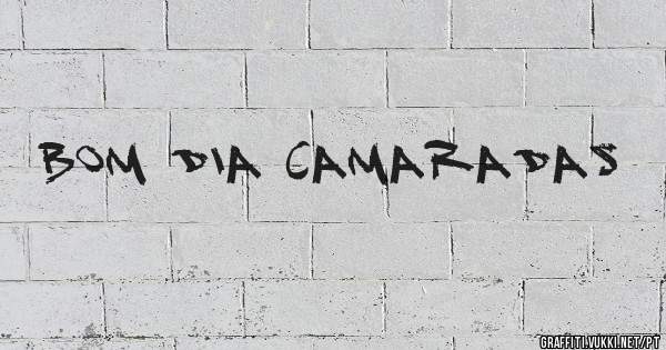 Bom dia Camaradas 