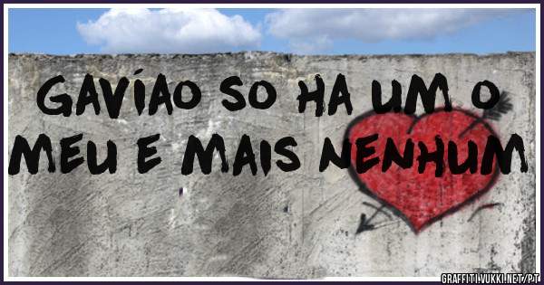 Gavíao so ha um o meu e mais nenhum