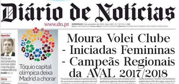 Moura Volei Clube - Iniciadas Femininas - Campeãs Regionais da AVAL 2017/2018