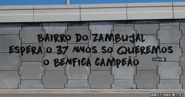 Bairro do Zambujal espera o 37 NNos so queremos o BeNfica Campeão 