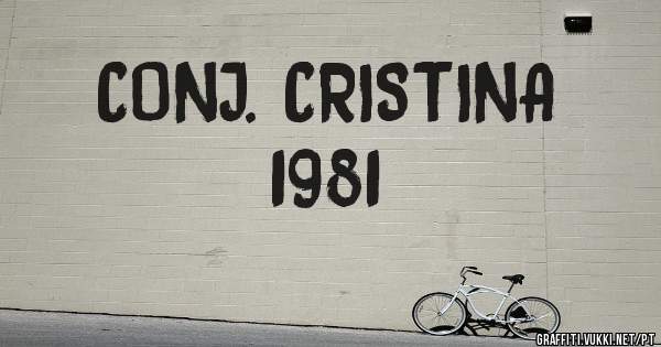 CONJ. CRISTINA
1981