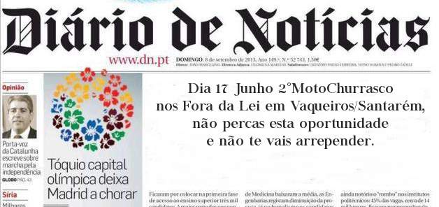 Dia 17 Junho 2°MotoChurrasco nos Fora da Lei em Vaqueiros/Santarém, não percas esta oportunidade e não te vais arrepender.