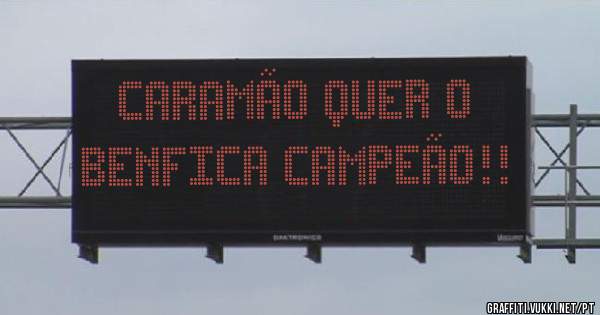 Caramão quer o BENFICA campeão!!