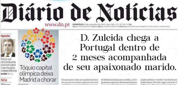 D. Zuleida chega a Portugal dentro de 2 meses acompanhada de seu apaixonado marido. 