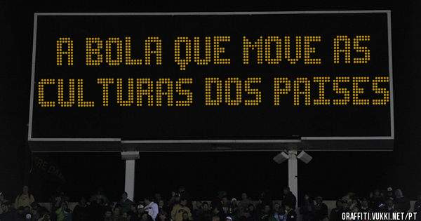 A bola que move as culturas dos paises
