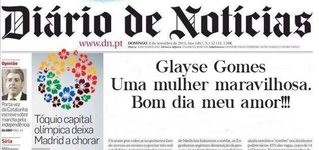 Glayse Gomes 
Uma mulher maravilhosa.
Bom dia meu amor!!!