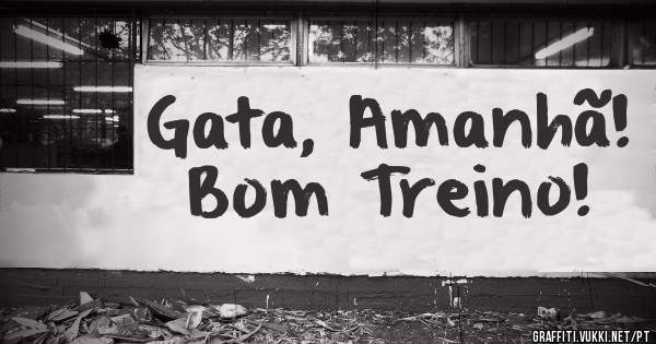 Gata, Amanhã!
Bom Treino!