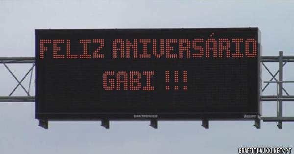 Feliz aniversário  Gabi !!!