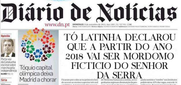 TÓ LATINHA DECLAROU QUE A PARTIR DO ANO 2018 VAI SER MORDOMO FICTICIO DO SENHOR DA SERRA