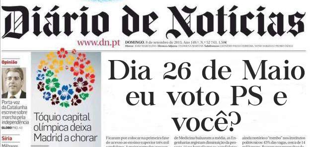 Dia 26 de Maio eu voto PS e você? 