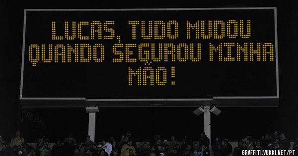 Lucas, tudo mudou quando segurou minha mão!