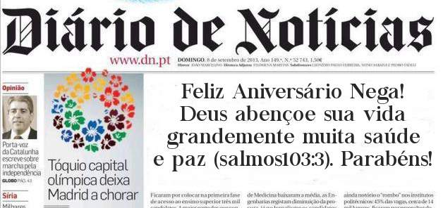 Feliz Aniversário Nega!
Deus abençoe sua vida grandemente muita saúde e paz (salmos103:3). Parabéns!