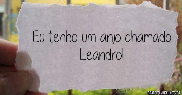 Eu tenho um anjo chamado Leandro!