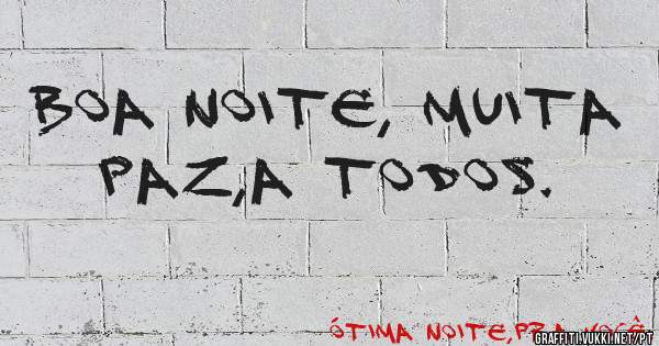 Boa noite, muita paz,a todos.