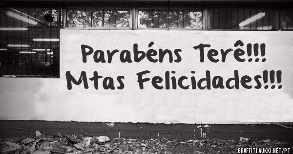Parabéns Terê!!! Mtas Felicidades!!!