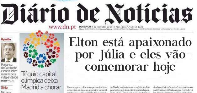 Elton está apaixonado por Júlia e eles vão comemorar hoje 