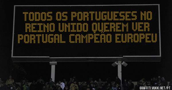 Todos os Portugueses no Reino Unido querem ver Portugal Campeão Europeu 