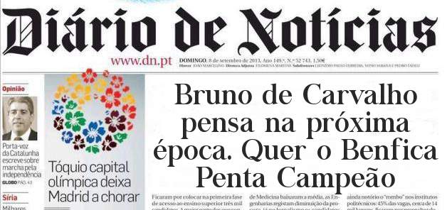 Bruno de Carvalho pensa na próxima época. Quer o Benfica Penta Campeão