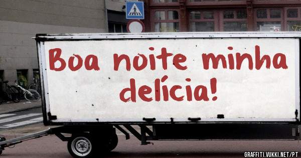 Boa noite minha delícia!