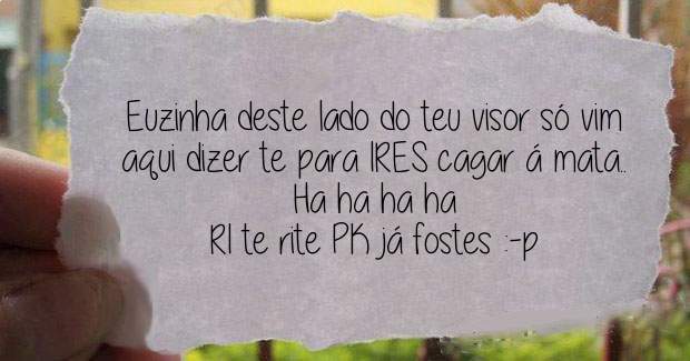 Euzinha deste lado do teu visor só vim aqui dizer te para IRES cagar á mata..
Ha ha ha ha
RI te rite PK já fostes :-p