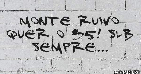 Monte Ruivo quer o 35! SLB Sempre...