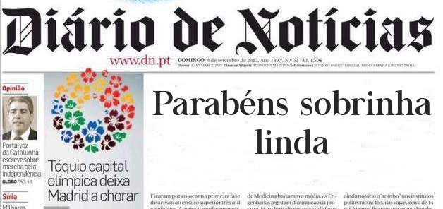 Parabéns sobrinha linda
