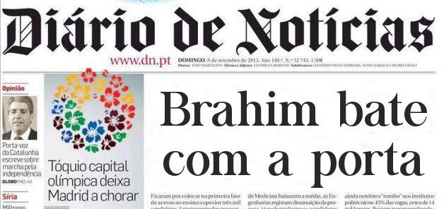 Brahim bate com a porta 