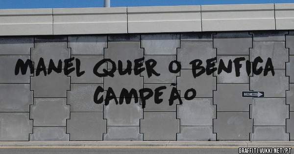 Manel quer o Benfica CAMPEÃO 