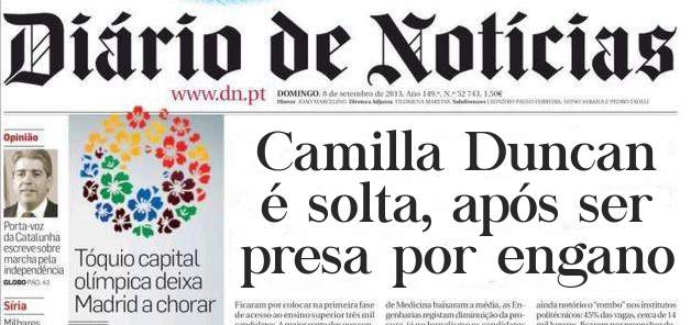 Camilla Duncan é solta, após ser presa por engano