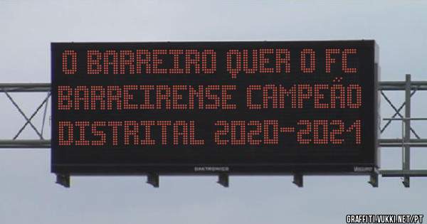 O BARREIRO QUER O FC BARREIRENSE CAMPEÃO DISTRITAL 2020-2021