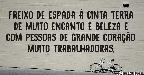 Freixo de Espáda á cinta terra de muito encanto e beleza e com pessoas de grande coração muito trabalhadoras.
