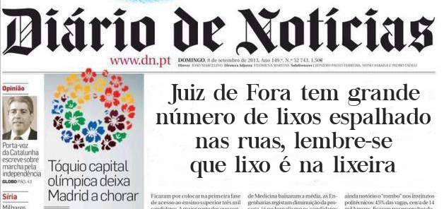Juiz de Fora tem grande número de lixos espalhado nas ruas, lembre-se que lixo é na lixeira 