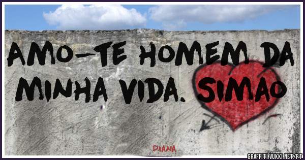 Amo-te homem da minha vida. Simao