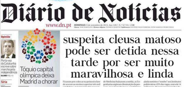 suspeita cleusa matoso pode ser detida nessa tarde por ser muito maravilhosa e linda