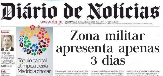 Zona militar apresenta apenas 3 dias 