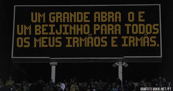 Um grande abraço e um beijinho para todos os meus irmãos e irmãs. 