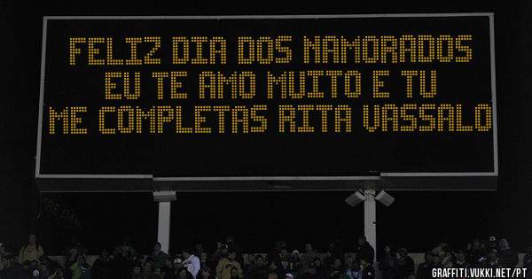 Feliz dia dos namorados eu te amo muito e tu me completas Rita Vassalo