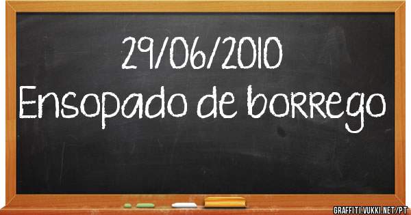 29/06/2010
Ensopado de borrego