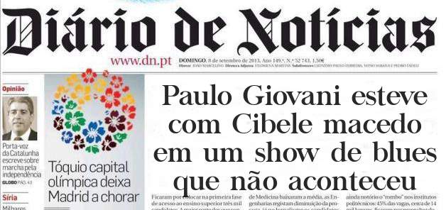 Paulo Giovani esteve com Cibele macedo em um show de blues que não aconteceu 